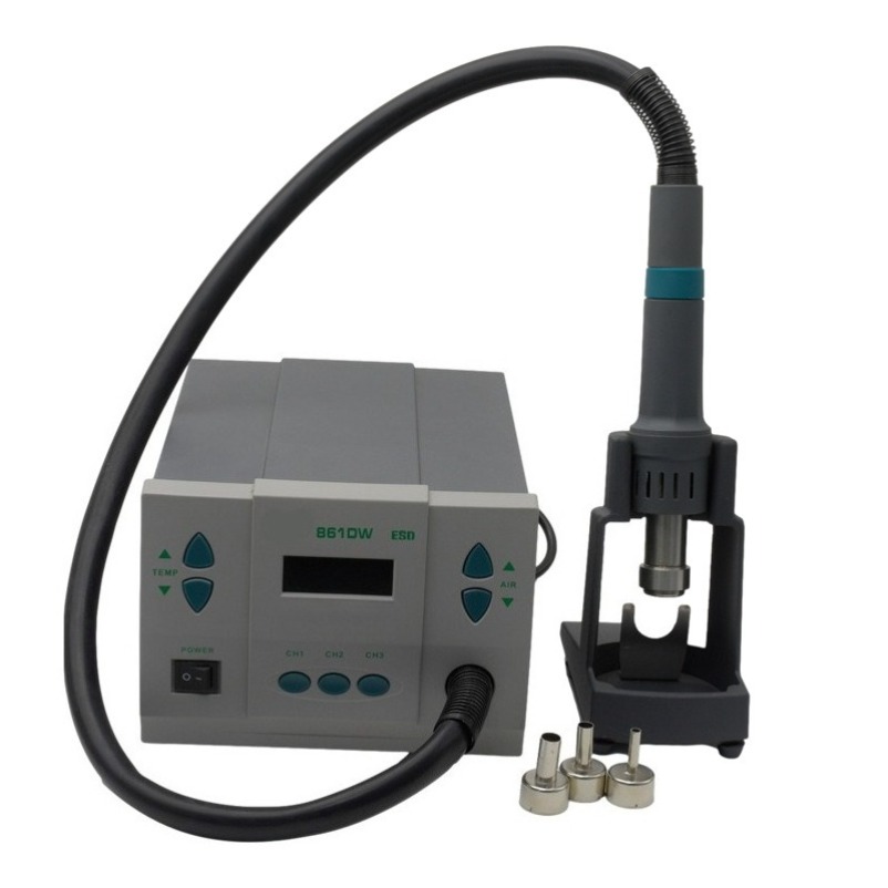 Hot Air Rework Station 861Dw - 861DW ホットエアリワークステーション 1000W デジタル恒温ホットエアガン 携帯電話修理 はんだ付け